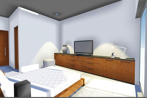 An image of a modern bedroom
