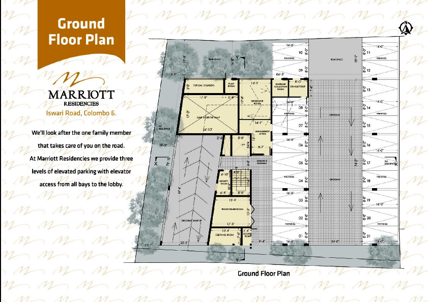 An image of the Marriot Residencies floor plan