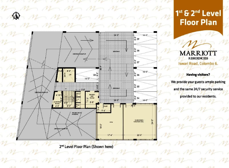 An image of the Marriot apartment floor plan
