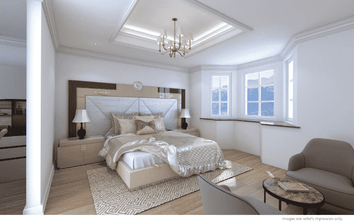 A modern luxury bedroom