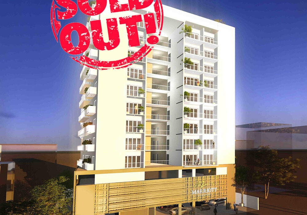 A sold out apartment building