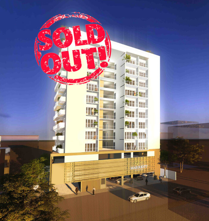 A sold out apartment building