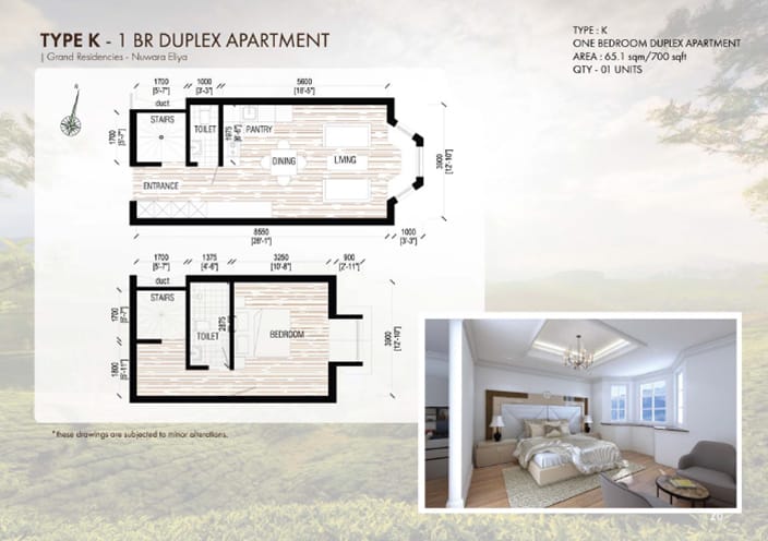 A type K apartment floor plan