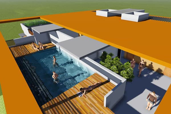 An image of a pool at Paragon apartments