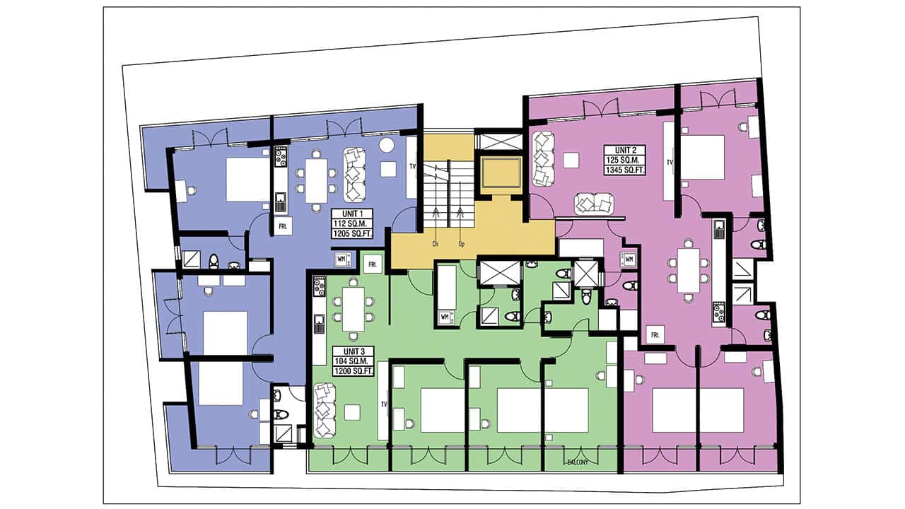 A Rajagiriya apartment floor plan