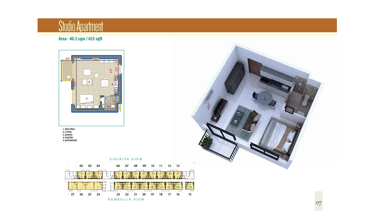 An image of Sigiriya apartment floor plan