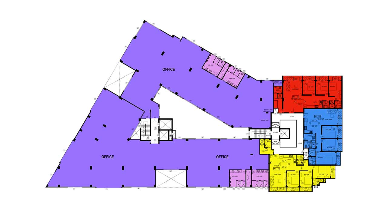 An image of an apartment complex floor plan