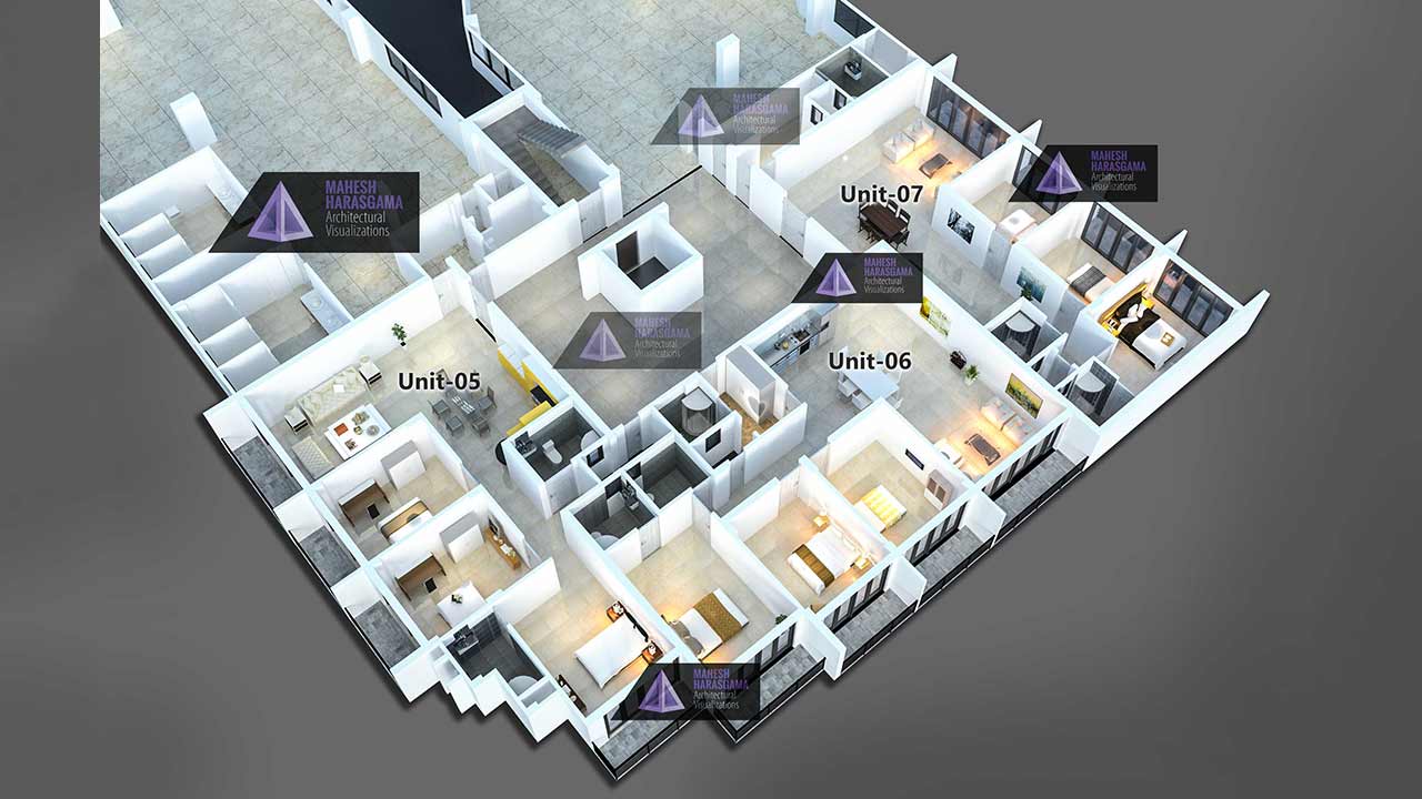 The Global House apartment 3D visual