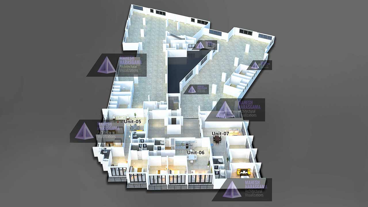 An image of a 3D apartment floor plan