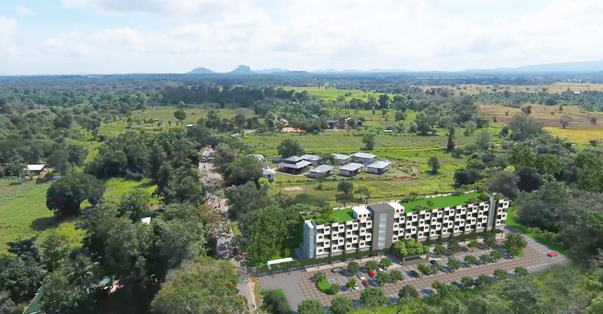 An image of the Sigiriya hotel site exterior