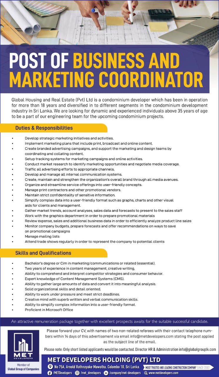 business and marketing cordinator